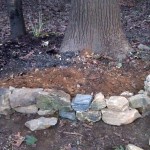 backyard stones course wall