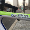 Philly Stones League logo sticker on bike